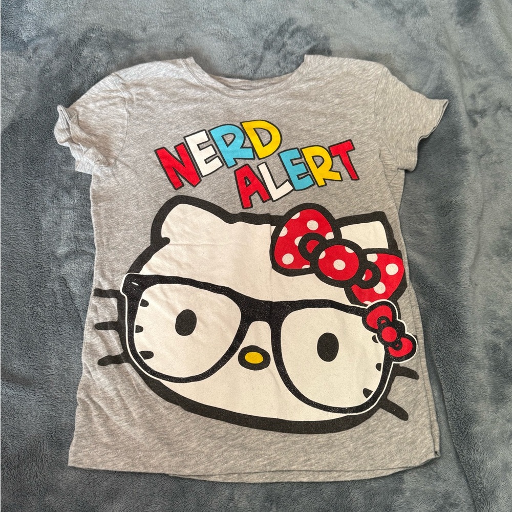 Hello Kitty Gray 'Nerd Alert' Kids T-Shirt